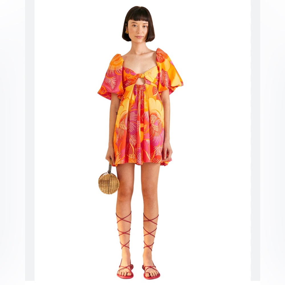 Farm Rio Summer Garden Mini Dress